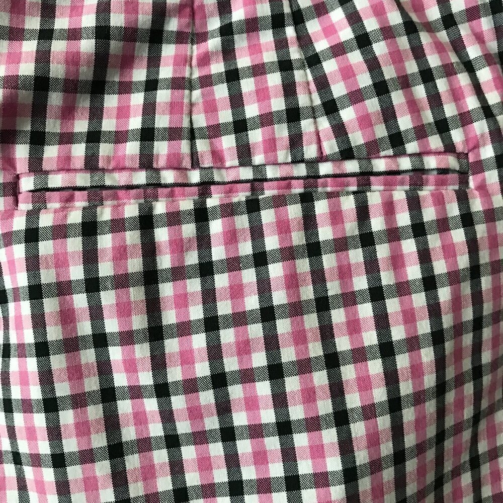 NWOT - Jones New York Sport Stretch Pink Plaid Check Bermuda Shorts - Picture 8 of 14